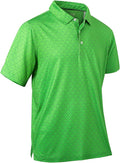Mens Golf Shirts Quick Dry Moisture Wicking Casual Short Sleeve Performance Athletic Print Collared Stylish Men Polo Shirt
