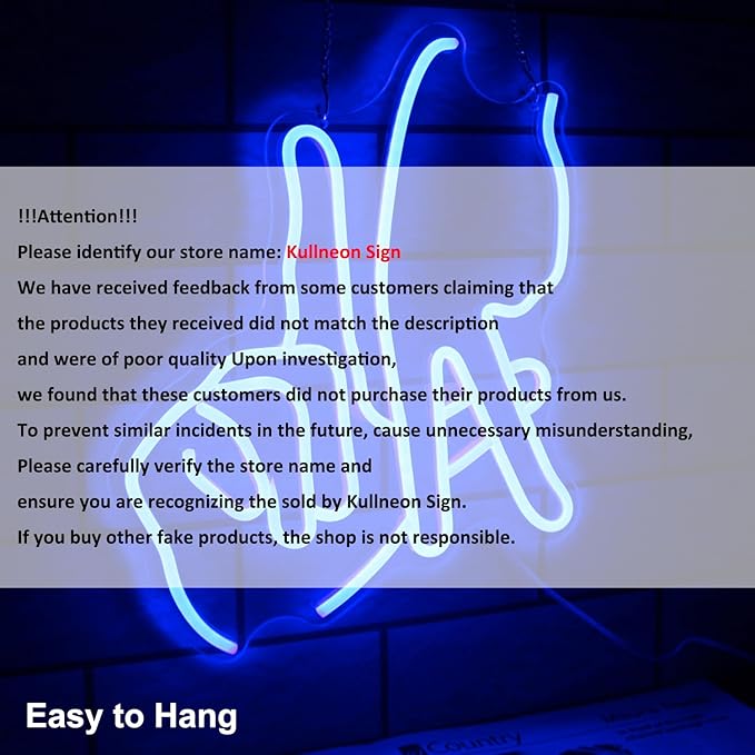 Los Angeles Gesture Neon Sign Baseball Team Neon Lights for Man Cave Decor Blue Letters Gesture LED Sign Fingers Neon Wall Sign LA Neon Signs for Wall Bedroom Garage Game Room Decor