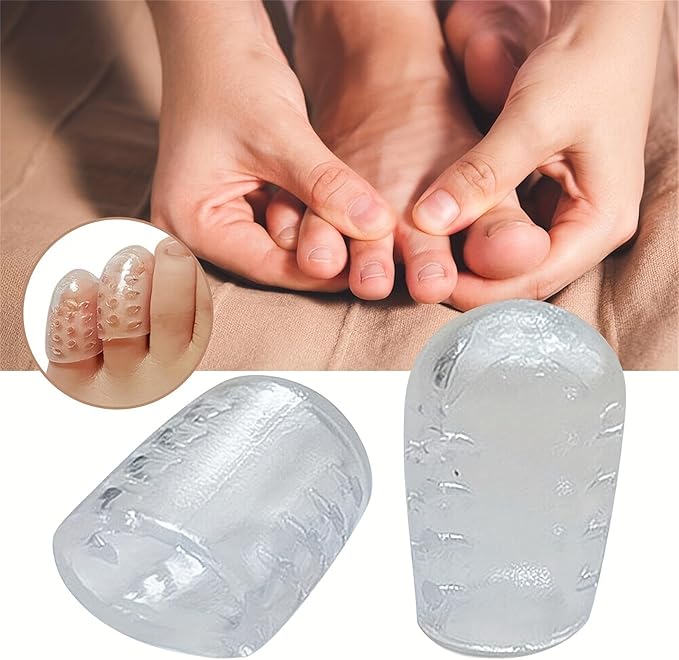 50PCS Silicone Toe Protectors - Silicone Toe Separators for Men Women - Gel Toe Covers Breathable Soft Toe Caps Guards
