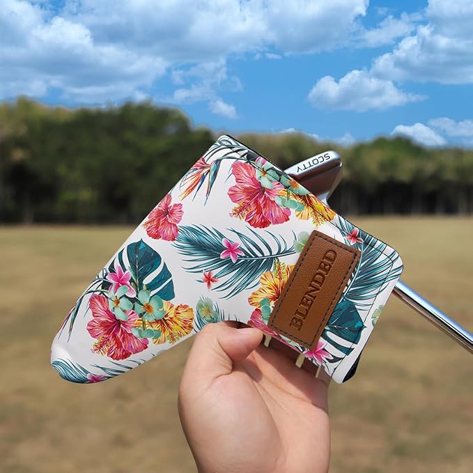 Golf Club Covers Driver Covers Fairway Wood Headcover Hybrid Cover Leather Mallet Putter Covers Blade Headcovers Golf Head Covers for Most Brand