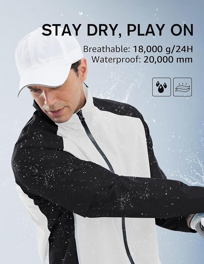fit space Waterproof Golf Rain Suits for Men Performance Rain Jackets and Pants for All Sports