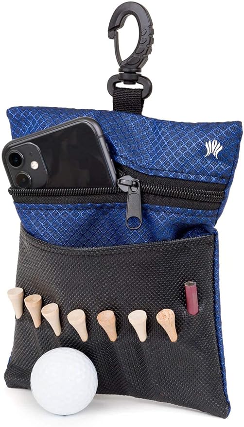 Golf Tee Bag - Store Your tees, Golf Balls, scorecard, and Pencil. Great Gift for Golfers!