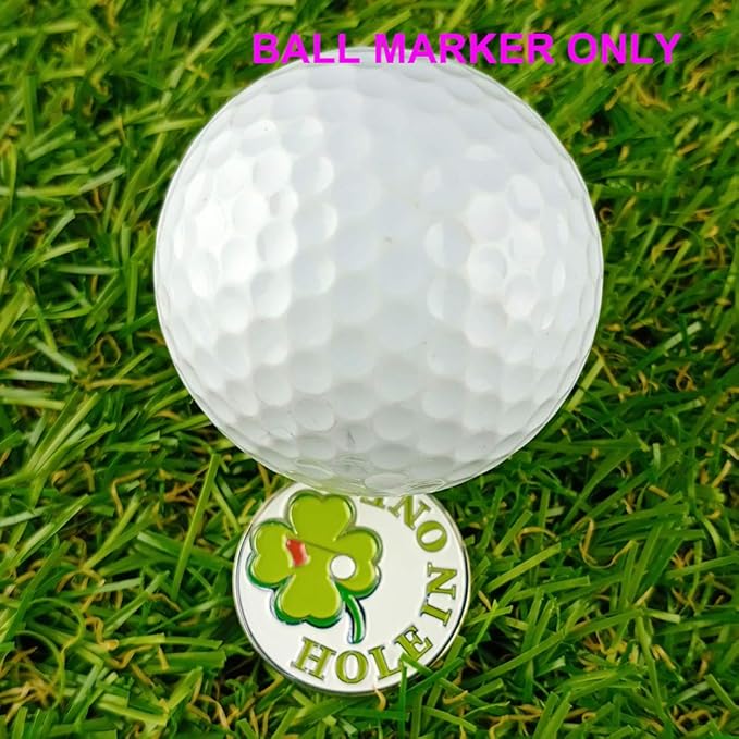Golf Ball Markers with Hat Clips Value Sets for Men Women Golfer, Removable Attaches Easily to Golf Cap Premium Gifts (Mixed 4 Ball Markers)