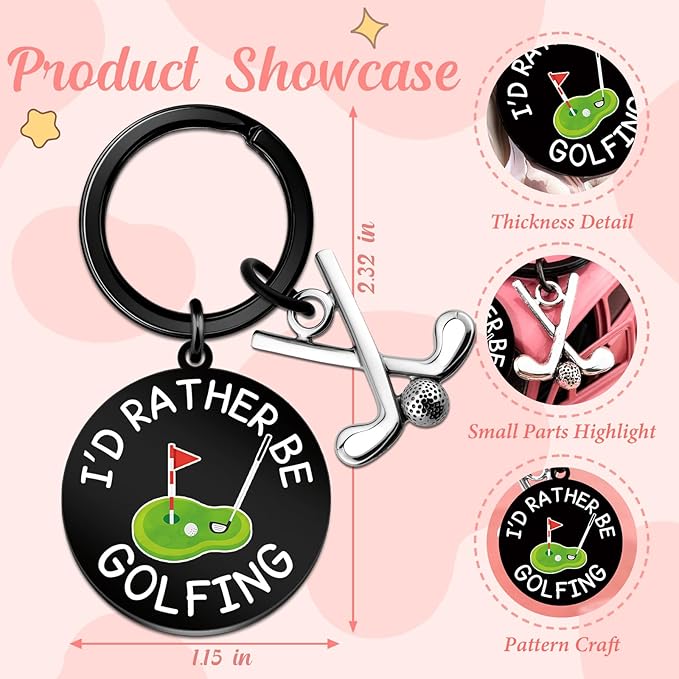 Golf Keychain Golf Lovers Gifts for Men Golfing Accessories for Men Golfs Stocking Stuffers Birthday Christmas Thanksgiving Gifts for Golfing Lover Club Team Gift Golfers Gift