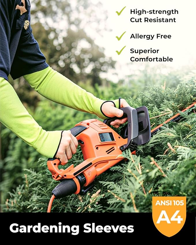 Ultra-Comfort Cut Resistant Sleeves for Thin Skin and Bruising, Cooling Protective Arm Sleeves for Gardening, Farming, Yard