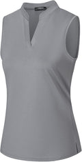 Womens Sleeveless Golf Polo Shirts Lightweight Tennis Sport Tops