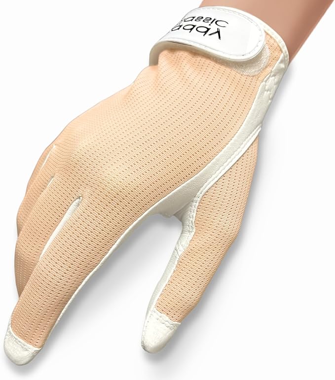 Caddy Classic Ladies Golf Glove Women | Various Stylish Mesh Design for High Breathability | Womens Golf Gloves Left Hand & Right Hand | Premium Leather Construction for Comfortable Fit