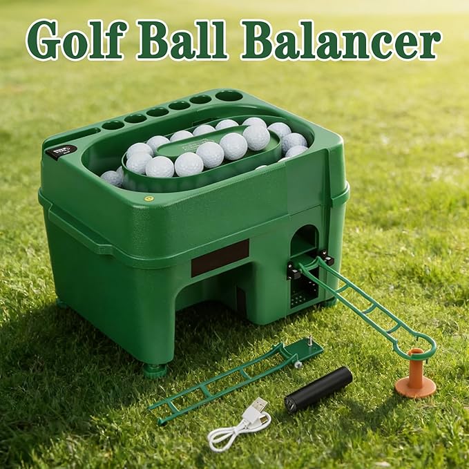 Automatic Golf Ball Dispenser Machine, 40-Ball Capacity Tee-Up Trainer with Dual-Mode Height Adjustment, Golf Practice Tool for Driving Range & Home Use