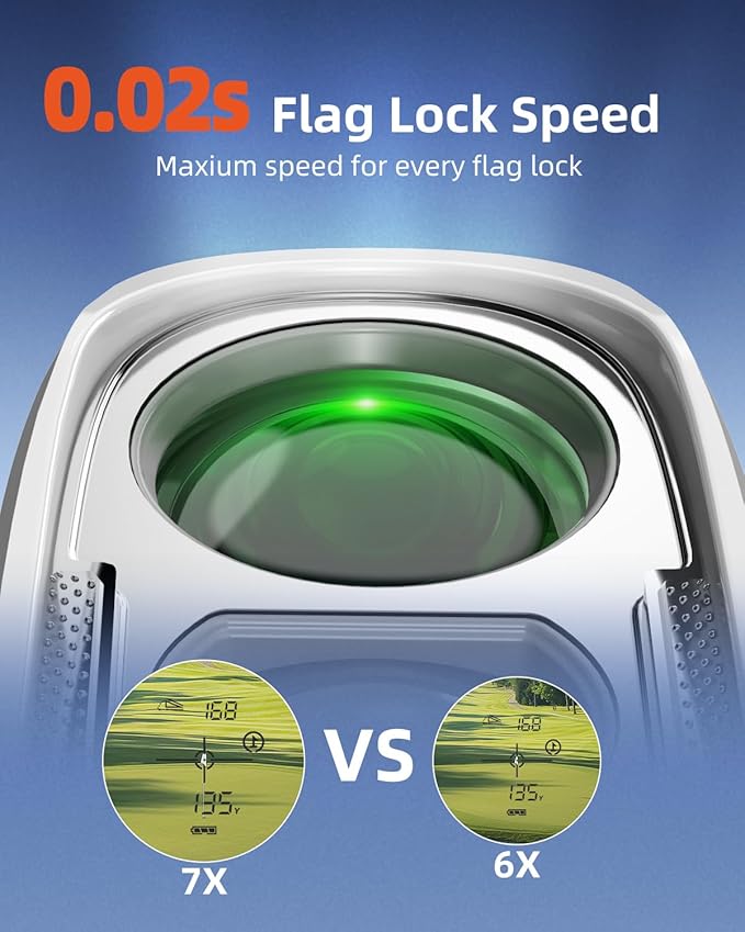 AOFAR GX6 Golf Rangefinder with Replaceable Charging Function, 1000 Yards Laser Range Finder, Flag Pole Locking Vibration, Slope Compensation,7X Magnification Rangefinder with Magnet