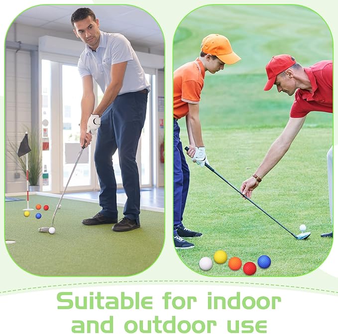 Yilloog 120 Pack Foam Golf Practice Balls Bulk, Soft Foam Balls for Golf Practice, Realistic Feel and Limited Flight Training for Indoor or Outdoor Party