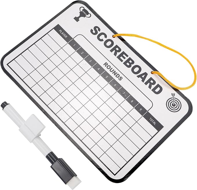 Golf Scoreboard, Erasable Golf Scorecard with Pen, Plastic Whiteboard Score Card Holder Accessories for Golfer