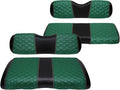 Golf Cart Front and Rear Seat Covers Waterproof and Sun Resistant Marine Grade Vinyl Leather Seat Cover Accessories for EZGO RXV 2008+, Green(4PCS)