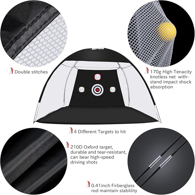Golf Net, 10 x 7ft Backyard Practice net, Golf Hitting,Driving Net with mat for Indoor/Outdoor