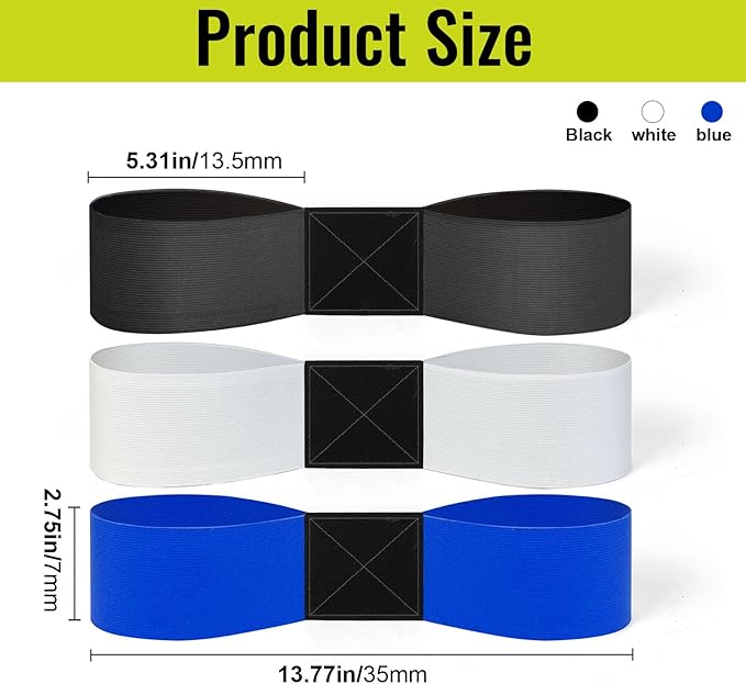 3 Pcs Golf Swing Trainer Arm Band - Body Connection Band for Consistent Swing Plane, Wrist Stability & Golf Swing, Golf Training Aid for Men (Black,Blue,White)