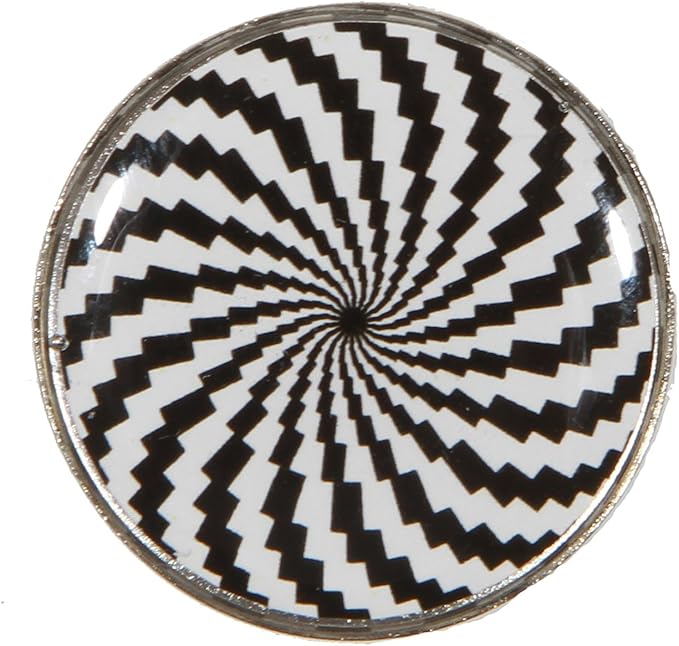 Hypnospiral Golf Ball Marker – 1" Alignment Ball Marker Golf Tool with 3D Crosshatch – Focus-Boosting Golf Ball Marker for Putting Green, Funny Golf Accessories for Men & Women