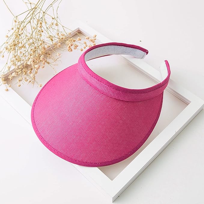 Cloth Covered Slip-On Visor for Women, Adjustable Cap Sports Sun Visors for Men