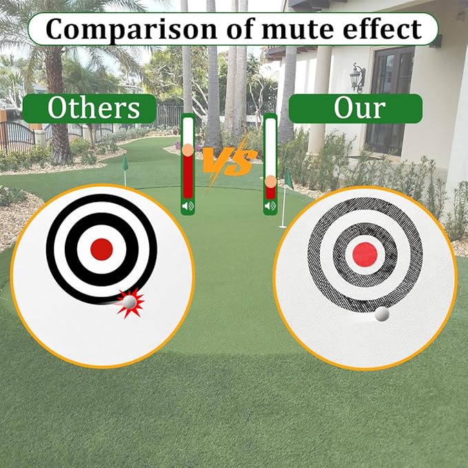 57" x 57" Silent Practice Hitting Net - Mute Golf Target Cloth for Training Aids Indoor Outdoor