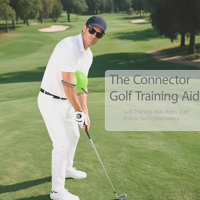 The Connector Golf Training Aid,Simple and Effective Training Tool,Golf Swing Trainer for Posture Correction Practice,Golf Training Aids Helps Train Proper Swing Mechanics,Arm Structure