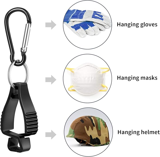 Jetec 6 Pcs Glove Clips for Work Glove Holder Grabber Safety Clips for Construction Work Accessories Helmets Hanger Clamp