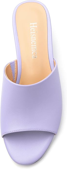 Wedge Sandals for Women Open Toe Wedge Heels Womens Matte High Heel Sandal Round Toe Heeled Wedge Sandals Slip on Casual shoes 2 inch