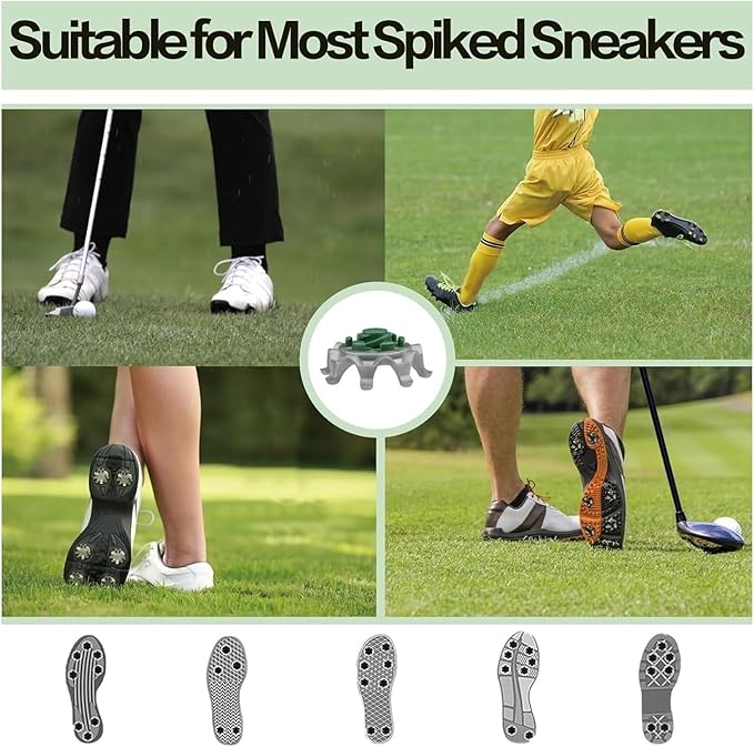 Golf Spikes Replacement 50Pcs Cleats with Wrench, Compatible with Foot Joy & Most Golf Shoes