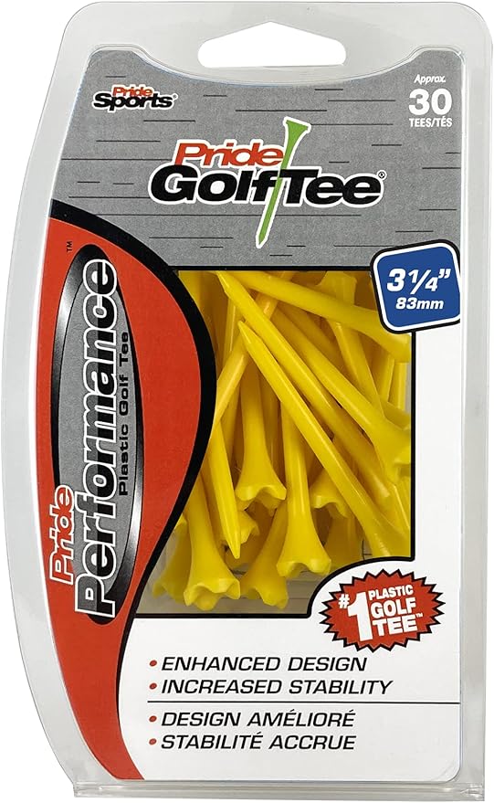 Pride Performance 3-1/4" Golf Tee, 30 Count