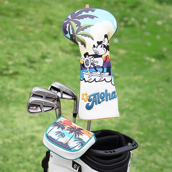 Golf Putter Cover Half Mallet Golf Club Head Covers Protector Magnetic Closure for Scotty Cameron Taylormade Odyssey Club Headcover Coco