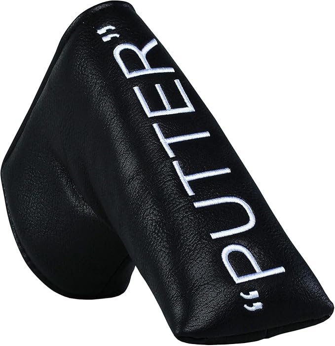 Golf Club Covers – Leather Driver Headcover, Fairway Wood, 3 Wood, Hybrid, Fits Mallet Blade Putter Head Covers Alignment Stick Cover