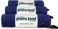 Navy Blue 3 Pack Golf Towel Set for Golf Bags with Clip, Plush Microfiber Nap Fabric, 16x16, The Original (Classic Navy)