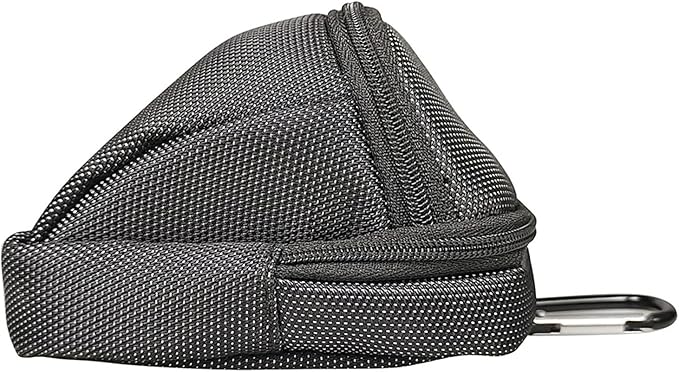Golf Balls Pouch Bag Pocket Golf Ball Holder for Men Women Golf Tees Bag Pouch with Carabiner 2-Layers Zipper Golf Bags, 12*8*9CM, Quantity: 1