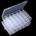Gospire 2PCS 36 Grids Clear Plastic Jewelry Box Organizer Storage Container with Removable Dividers