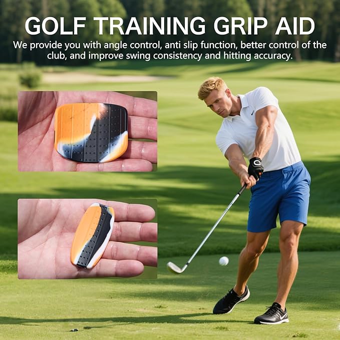 Golf Training Grip Aid, Golf Grip Trainer Posture Correction Tool, Golf Swing Trainer Grip Pad, Golf Grip Training Aid Improve Swing Accuracy