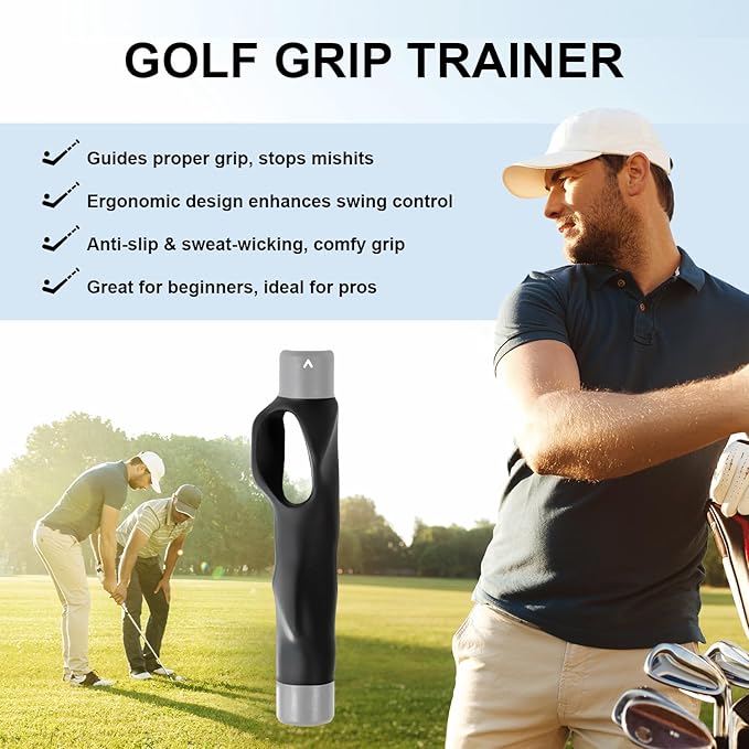 Golf Grip Trainer, Grip Trainer Golf for Boosting Grip Strength, Precision & Swing, Training Aid to Train Correct Hand Position & Achieve Outstanding Performance