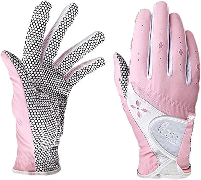 PGM Women's Golf Glove One Pair, Improved Grip System, Cool and Comfortable