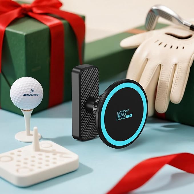 Magnetic Golf Cart Phone Holder, Phone Mount Holder Compatible with MagSafe iPhone/Galaxy/Smartphones, Golf Cart Accessories for EZGO Club Car Yamaha Icon, Gift for Men Women