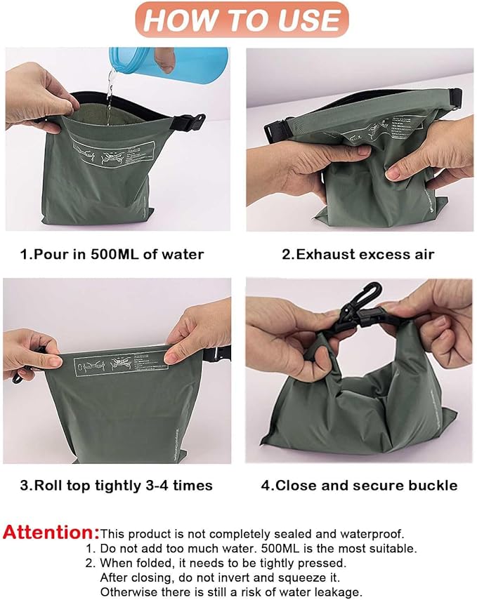 Golf Club and Ball Cleaning Pouch with Attached Towel, Waterproof Cleaning Bag for Cleaning Club Grooves, can Store Water, Detachable Clip
