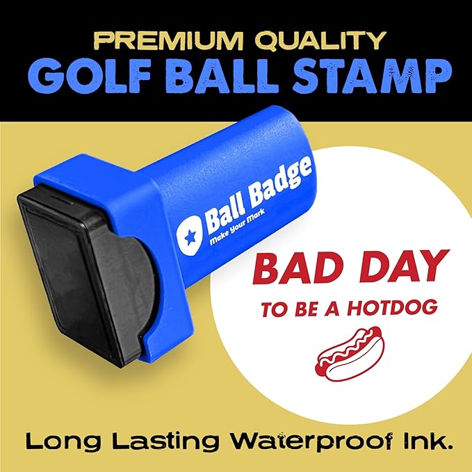Ball Badge - Golf Ball Stamp (The Icon Series), Golf Ball Marker, Reusable Golf Ball Marking Tool to Identify Golf Balls