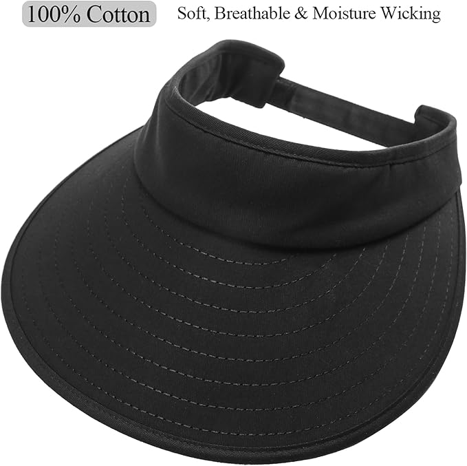 Sun Visor Hats Women Large Brim Summer UV Protection Beach Cap