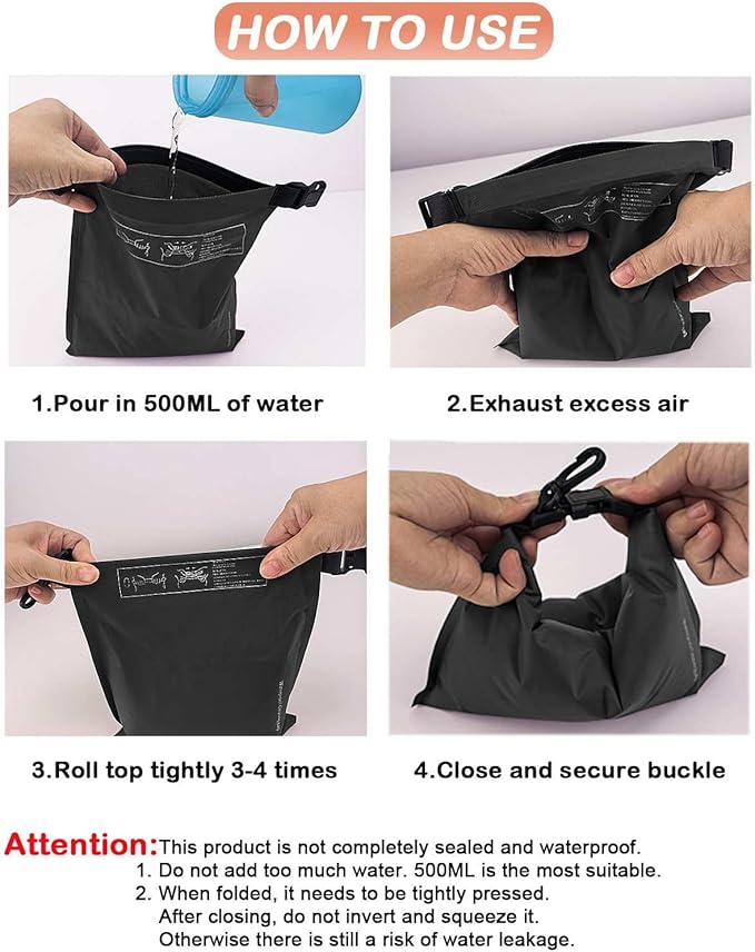 Golf Club and Ball Cleaning Pouch with Attached Towel, Waterproof Cleaning Bag for Cleaning Club Grooves, can Store Water, Detachable Clip