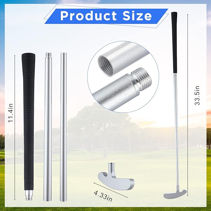 Wettarn 3 Sets Golf Putter Two Ways for Men Women Kids Club with 6 Practice Golf Balls for Left or Right Handed Golfers Indoor Outdoor