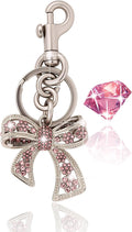 Heart Bag Charm,Cute Bowknot Bag Charm Keyring Heart Keychain Bag Accessories for Women