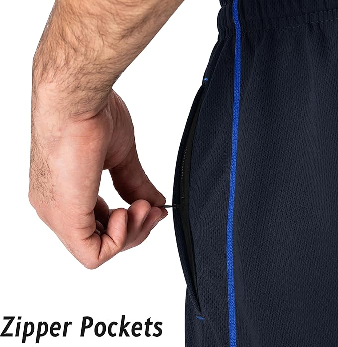 MAGNIVIT Men's Lightweight Sweatpants Loose Fit Open Bottom Mesh Athletic Pants with Zipper Pockets