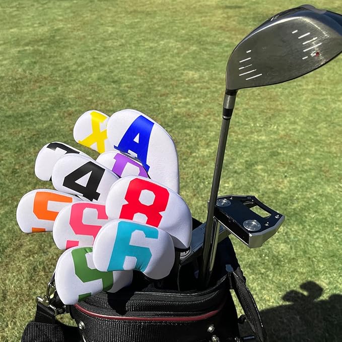 Golf Iron Covers with Colorful Number Neoprene Golf Iron Head Cover,Golf Club Head Covers for Iron Fit All Brands Golf Irons Headcovers 4/10pcs