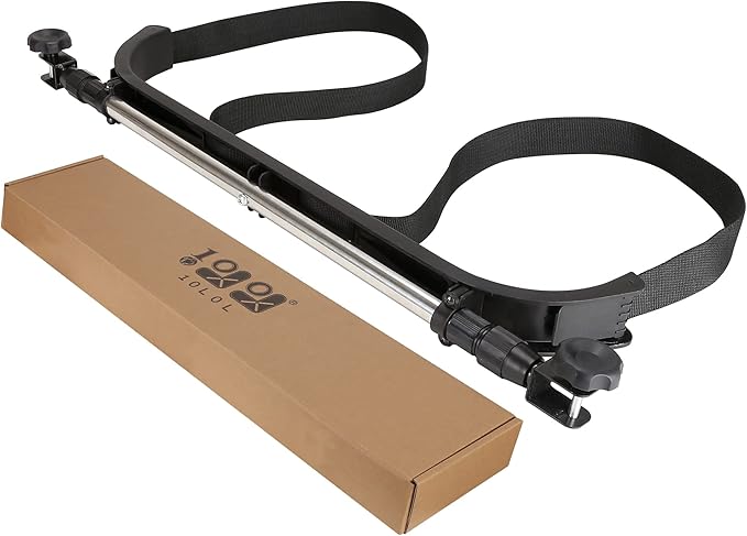 10L0L Upgraded Golf Bag Stand Attachment, Adjustable Rear Cart Bag Holder for Yamaha, EZGO and Club Car, No-Drilling Required Club Rack with Etra Strap