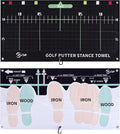 Golf Sure Stance Ball Position Trainer Towel, Microfiber Swing Trainer Towel and Golf Putter Stance Towel to Improve Your Stance - Setup Positions for All Shots and Clubs