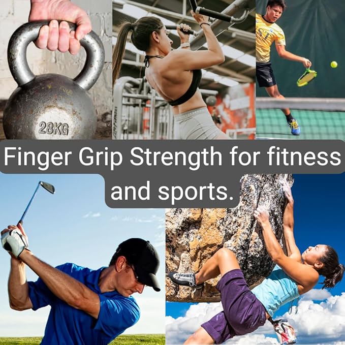 Grip Strength Trainer - Hand Strengthening Device, Finger Exerciser, Grip Trainer, Hand Exerciser, and Forearm Strengthener.