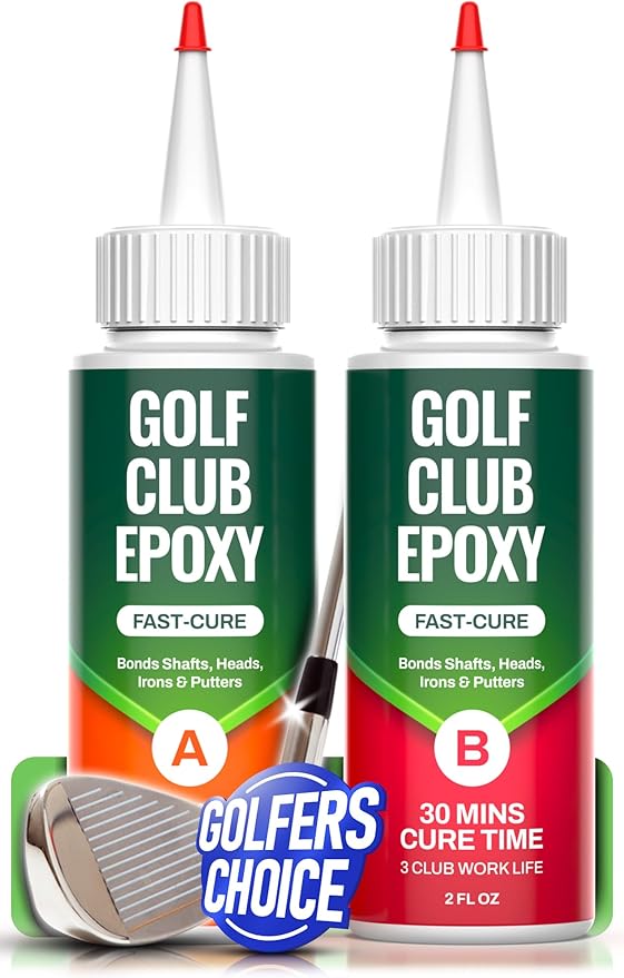 Golf Club Epoxy – Epoxy Glue for Golf Club Repair for All Golf Shafts, Heads, Drivers, Putters, and Irons, Works on Graphite & Steel Shafts