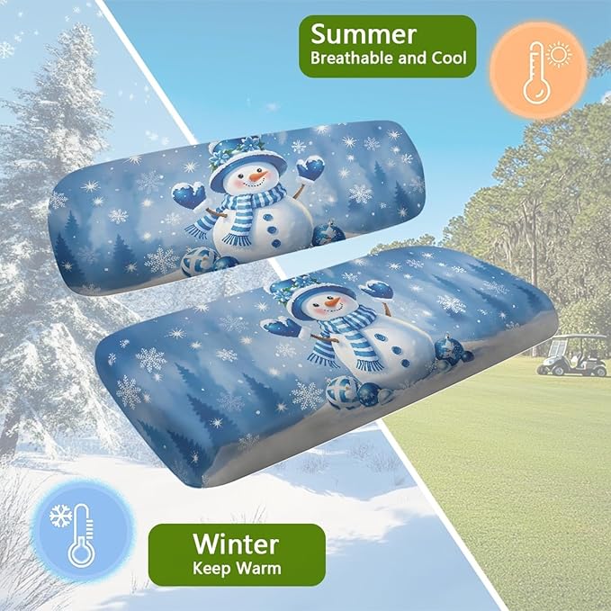 Fashion Print Golf Cart Seat Covers 2 Passenger Golf Cart Backrest Cover Golf Cart Seat Towel Gift for Friends