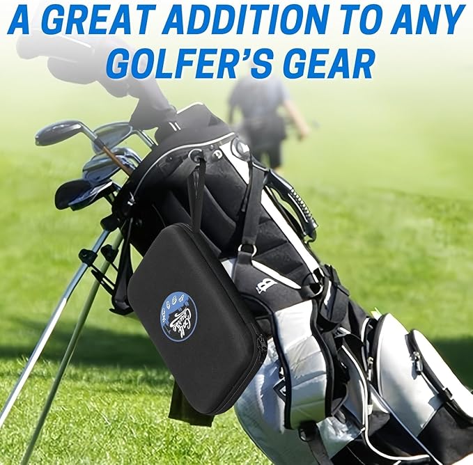 VISEMAN Golf Glove Holder Case, Golf Accessory Case with Detachable Golf Glove Shaper, Portable Golf Hard Case Waterproof for Golf Essentials, Balls, Markers, Tees