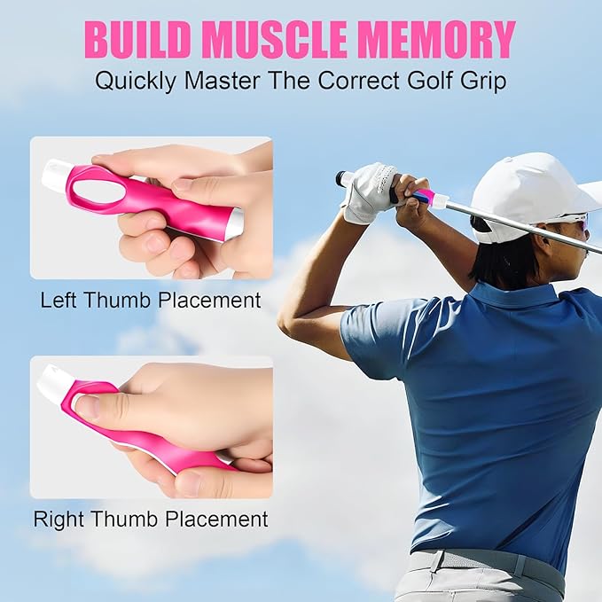 Golf Grip Trainer, Grip Trainer Golf to Help Train Correct Hand Position, Golf Training Aid, Golf Club Grips, Golf Grip Kit